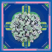 Jeu de Mahjong professionnel américain 4 couches, 160 tuiles, bleu pâle, en acrylique lourd, édition bonus Dragon Radiant