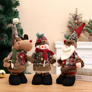 <span class=keywords><strong>Reno</strong></span> Reciclable Ecológico, Animal de Peluche, Navidad, Lino Retro, Nieve, Plaid, Muñeca Elástica, Decoraciones Navideñas - Product Image 4