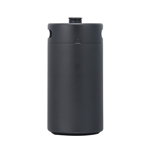 5L doppia parete Mini fusto Growler in acciaio inox per la casa barilotto nero opaco in polvere per tenere caldo/freddo mini fusto - Product Image 1