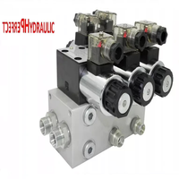 Válvula Solenoide PLC de Control Hidráulico de 2 Secciones CETOP 03 NG6 60L 12V con Descarga y Suministro a Granel