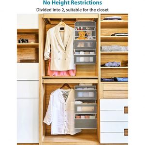 Clear Windows 5 Big Pocket Wall Mount Storage Over the Door Hanging Organizer With Metal <b>Hooks</b> - Product Image 6