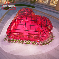 Dôme géodésique en verre en forme de cœur RAXDOME 6M pour événements de luxe et lancement de produits