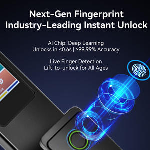 डिजिटल लॉक वाईफाई कैमरा 3 डी फेस रिकग्निशन और बायोमेट्रिक फिंगरप्रिंट क्लाउड फ़ंक्शन - Product Image 6