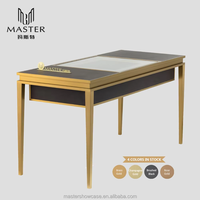Vitrine de négociation MASTER pour bijoux avec pieds en panneau et cadre métallique robuste pour bijouteries, montres et boutiques