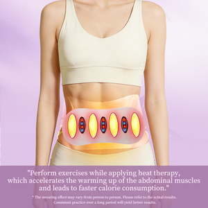 Masseur de taille à compresse chaude <span class=keywords><strong>pour</strong></span> la maison, <span class=keywords><strong>appareil</strong></span> de réduction de la graisse et de la transpiration avec vibrations abdominales et fonctions chauffantes amincissantes - Product Image 3