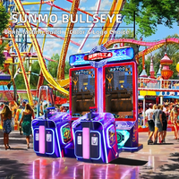 Machine de jeu vidéo d'arcade à écran géant, à monnayeur, 2 joueurs, tir au pistolet, jeu de compétences pour enfants, parc d'attractions, 220V, métal et bois