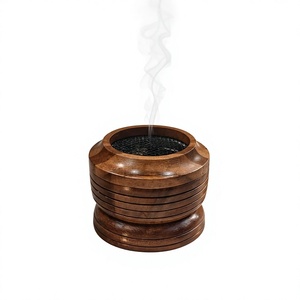Brûleur d'encens portable en bois, décoration Ramadan Aïd, présentoir de table, écologique, diffuseur de sachets parfumés, brûleur d'arômes Bakhoor, style arabe - Product Image 1