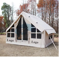 Tente de camping gonflable en tissu durable avec logo personnalisé, tente de camping extérieure imperméable et résistante au vent, tente familiale facile à utiliser