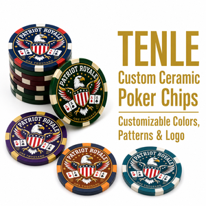 Ensemble <span class=keywords><strong>de</strong></span> jetons <span class=keywords><strong>de</strong></span> <span class=keywords><strong>poker</strong></span> en céramique personnalisés, 300 pièces, 14g, avec étui en aluminium pour les ligues professionnelles et les tournois - Product Image 1