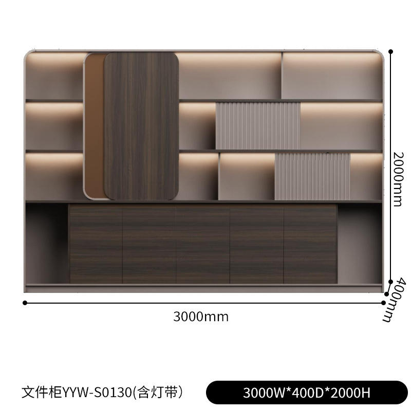 3000W * 400D * 2000H (classeur) avec lumière s