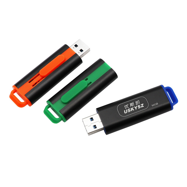 New Custom USB Flash Drive Memory Stick Brand Pen Drive 64GB High Speed Slider Flash Disk Private Mold USB Flash Drive