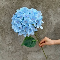 Simulasi 3D Bunga Hydrangea Sutra untuk Dekorasi Pernikahan & Rumah Warna Biru Bella Grosir Lintas Negara