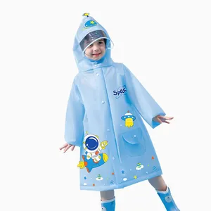 Capa de chuva infantil, meninos, bebês, jardim de infância, capa de chuva grande infantil, edição coreana com saco de livro grande de 2 anos, infantil