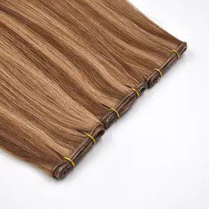 Remy Russian Genius Weft Hair Extensions Seamless Double Drawn Russian Slavic 12A Genius Weft