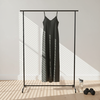 Fabricants de vêtements sur mesure – Nouvelle collection printemps-été-automne – Robe longue décontractée sans manches à col en V – Tissu naturel anti-plis 100 % numérique