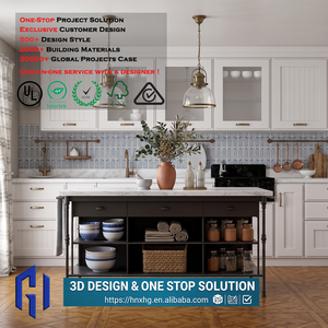 Armoires <span class=keywords><strong>de</strong></span> cuisine en bois massif HG sur mesure, style Shaker américain moderne, ensemble d'armoires <span class=keywords><strong>de</strong></span> cuisine modulaires, directement <span class=keywords><strong>de</strong></span> l'usine pour les projets <span class=keywords><strong>de</strong></span> villas - Product Image 1