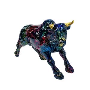 Figura Decorativa de Vaca con Cuernos Dorados, Esculpida en Resina Epoxi, Estilo Artístico, Lujoso y Creativo, para Sala de Estar, Mueble de TV, Escritorio, Regalo - Product Image 5