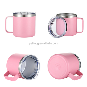 Gobelet de voyage en acier inoxydable, tasse à café isolée, logo personnalisé, gobelet à vin, gobelet à café sous vide avec poignée, 14 oz - Product Image 2