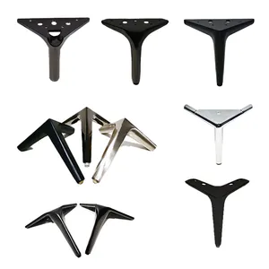 Black Replacement Triangle Chair Legs Metal Sofa Leg Gold Metal Furniture Legs for Dresser Cabinet Cupboard Couch Feet
