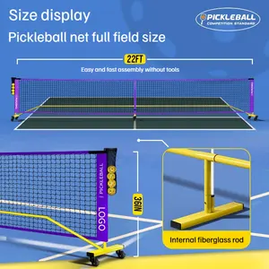 2024 venta al por mayor portátil Pickleball Net Outdoor Pickleball Net Set System con bola para Mujeres Hombres 35 pulgadas