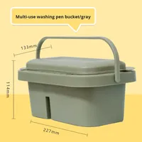 Ensemble de trois seaux d'art multifonctionnels en gros, outils de mélange de couleurs pour la peinture avec boîte d'emballage de peinture hydratante