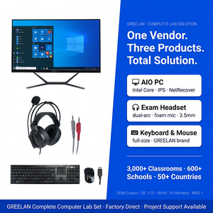 โซลูชันห้องคอมพิวเตอร์โรงเรียน จอคอมพิวเตอร์ออลอินวันขนาด 21.5 23.8 นิ้ว Intel Core I3 I5 Windows 11 ฟังก์ชันรีเซ็ตอัตโนมัติ หน้าจอแสดงผล สำหรับการสอบ พร้อมระบบล็อค - Product Image 3