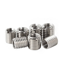 304 Stainless Steel Self-Tapping Thread Inserts Slotted Threaded Bushings Thread Inserts with Slot