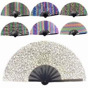 พัดพับไม้ไผ่พิมพ์ลายโลโก้ Kpop แบบกำหนดเอง พร้อมถุงใส่ ของขวัญธุรกิจ งานแต่งงาน งานพื้นบ้าน งานศิลปะ OEM - Product Image 6