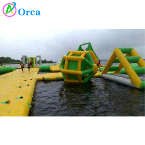 Kits de Parc Aquatique Gonflable Orca Factory Design avec Accessoires Complets, Pompe Électrique, Sac de <span class=keywords><strong>Réparation</strong></span>, Piquets de Sol, Radeau, <span class=keywords><strong>Tube</strong></span> Flottant en PVC - Product Image 5