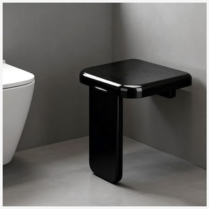 Tabouret de douche pliable mural Heron Oxygen 400x390x448mm, capacité de charge 200kg, équipement de sécurité pour salle de bain - Product Image 3