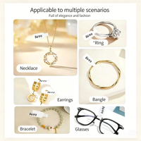 Etiquetas Adhesivas de Papel Impermeable Blanco para Joyería, Etiquetas de Precio en Rollo para Identificación de Precios de Collares y Pendientes