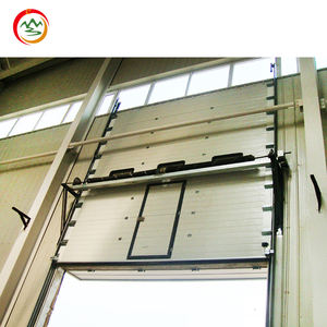 Puerta de garaje seccional de metal deslizante de elevación vertical con aislamiento térmico superior Industrial automático hoteles almacenes fríos - Product Image 4
