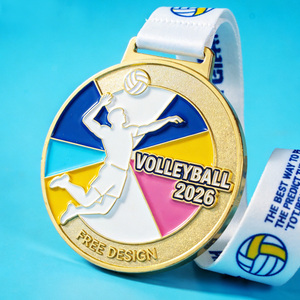 Medallas Deportivas Metálicas 3D Personalizadas para Maratón, Voleibol, Baloncesto, Natación, Ciclismo, Triatlón, Carreras, Competiciones, Eventos de Finalización - Product Image 1