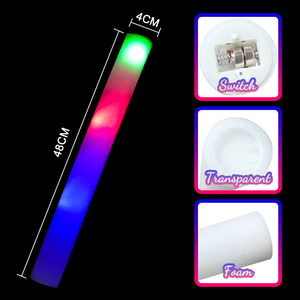 Werbeartikel mit Individuellem LOGO 48 cm Blinkender LED-Schaumstoff-Leuchtstab zum Anfeuern für Party, Hochzeit, Konzert, Jubelstäbe - Product Image 6