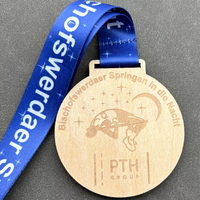 Médaille en bois de bambou creux personnalisée, gravée au laser, impression typographique, écologique, pour marathon, course à pied, récompense sportive, sur mesure