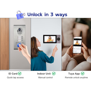 Sistema de Control de Acceso con Videoportero de <span class=keywords><strong>Tres</strong></span> Pantallas de 7 Pulgadas Full HD 108P, Compatible con Múltiples Idiomas y Múltiples Fuentes de Alimentación para Hogar Inteligente - Product Image 3