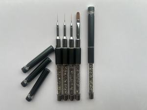 Nuevo Bolígrafo <span class=keywords><strong>de</strong></span> Gel Ovalado con Mango <span class=keywords><strong>de</strong></span> Metal Negro Cristal, Marca Privada, Pincel Delineador <span class=keywords><strong>de</strong></span> <span class=keywords><strong>Uñas</strong></span> Extrafino, <span class=keywords><strong>Kit</strong></span> <span class=keywords><strong>de</strong></span> Pinceles <span class=keywords><strong>para</strong></span> Pintura Acrílica 3D Kolinsky - Product Image 4