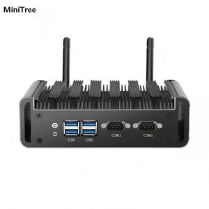 كمبيوتر صناعي صغير بدون مروحة، الجيل الرابع/الخامس من معالجات Core I5/i7-4200U/5200U/4500U/5500U، منفذي شبكة LAN، منفذي COM تسلسلي، منفذ VGA عالي الدقة، بوابة للأتمتة - Product Image 1