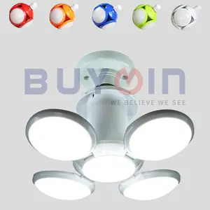 Kapalı ışıklar multivoltaje 110V 220V 40W futbol UFO lamba katlanır ampul Lampara led spot ışığı için oturma odası led ampul E27