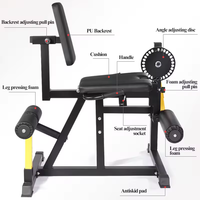 Support d'haltères en plaque d'acier unisexe 2 en 1 Rallonge de jambe assise chargée sur banc Machine d'extension de boucle de jambe sujette Machine d'extension de boucle de jambe