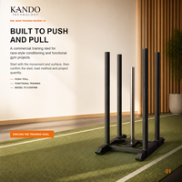Traîneau d'entraînement KANDO en acier au carbone avec pile de poids de 160 kg pour la préparation sportive et les salles de fitness