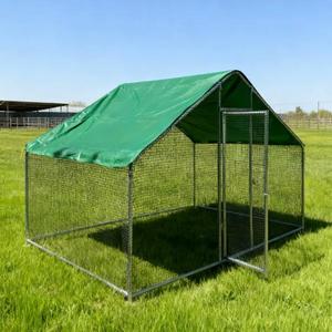 Casa y Corral Portátil para <span class=keywords><strong>Pollos</strong></span>/Cachorros con Estructura Metálica Hecha a Mano y con Ruedas - Product Image 6