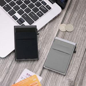 Customfashion Pop-Up <b>Metal</b> <b>Wallet</b> Men's Slim Minimalist Pouch Rfid Blocking Credit Holder Aluminum Id Card Case - Product Image 4