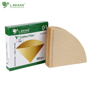 Filtre à café en papier en forme de V L-Beans, forme conique, pour 1-2 portions, filtre pour cafetière à filtre V01, couleur unie - Product Image 3