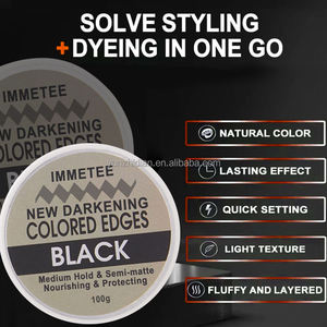 Gel Coiffant Teintant Noir 100g Effet <span class=keywords><strong>Semi</strong></span>-Mat Tenue Moyenne Nourrissant pour Cheveux – Marque Blanche – Vente en Gros - Product Image 4