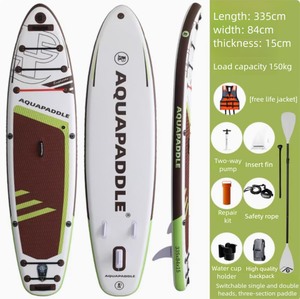 Planche de Stand Up Paddle Gonflable Marron Légère et Pliable en PVC Écologique pour Lac, Rivière, Voyage – Livraison Rapide Complète - Product Image 1