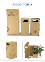 Boîte d'expédition pour plantes vivantes en carton ondulé avec revêtement UV et gaufrage, recyclable, taille et couleur personnalisables