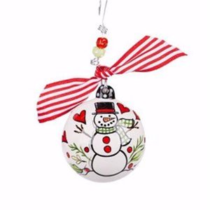 Novelty Hanging Ball Christmas <strong>Ceramic</strong> <strong>Bauble</strong> - Product Image 2