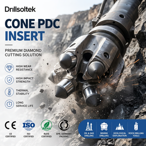 Inserts coniques <span class=keywords><strong>PDC</strong></span> personnalisés Drillsoltek à dents diamantées pour forets de dragage, forets à roche et applications de forage - Product Image 5