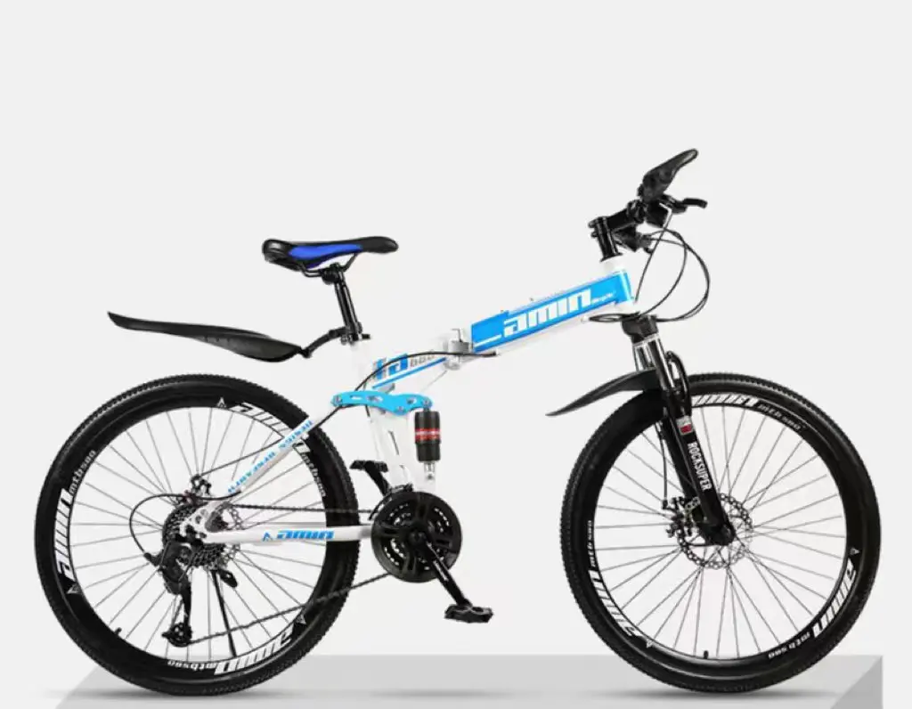 Bicicleta de montanha adulto de aço de alto carbono, dobrável, 24/ 26 polegadas, freio a disco